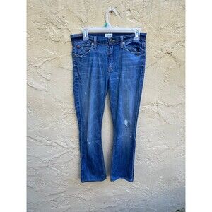 Denim Hudson Jean sz 27 waist mid rise Elle baby bootcut